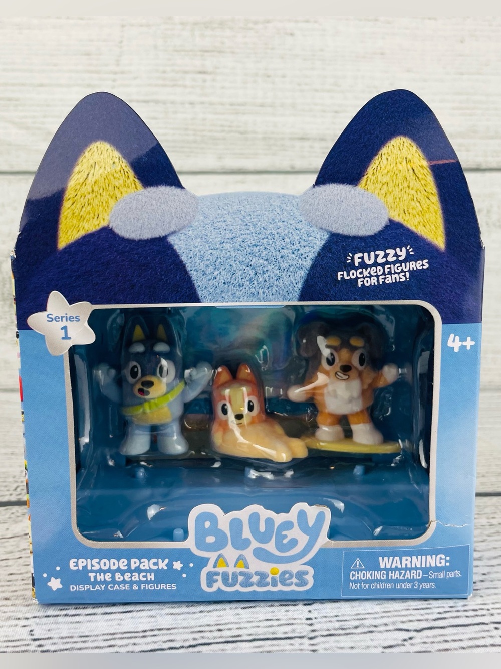 Bluey Fuzzies The Beach Episode Pack W/ Bingo Bluey & Surfer Figures NEW